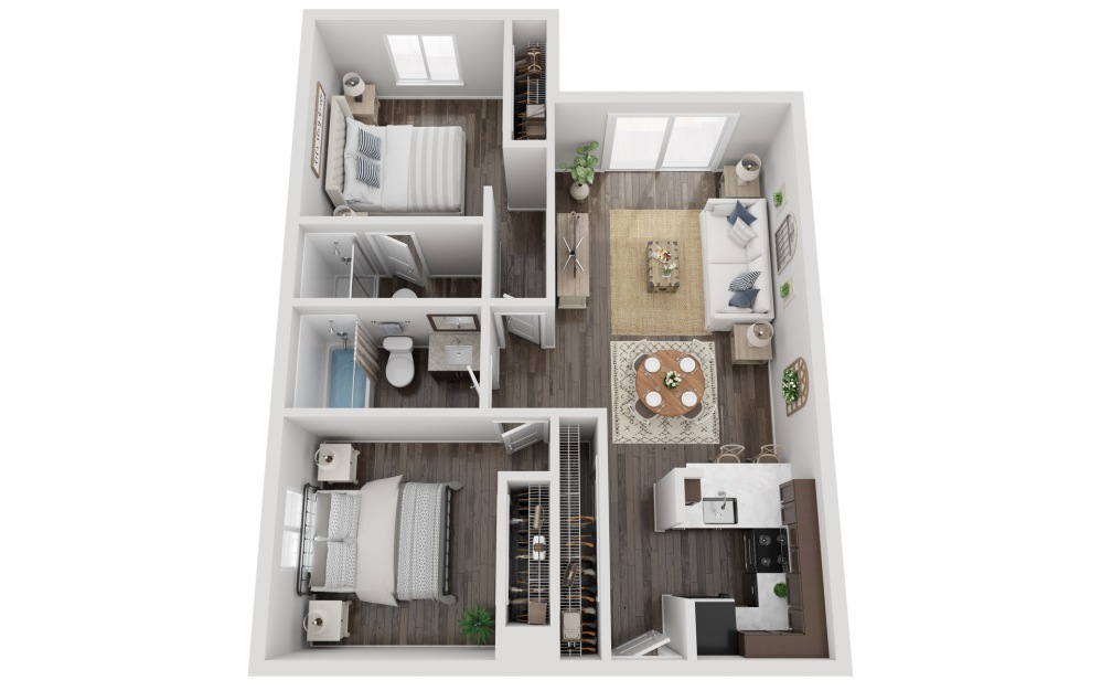 3d floorplan of the b2